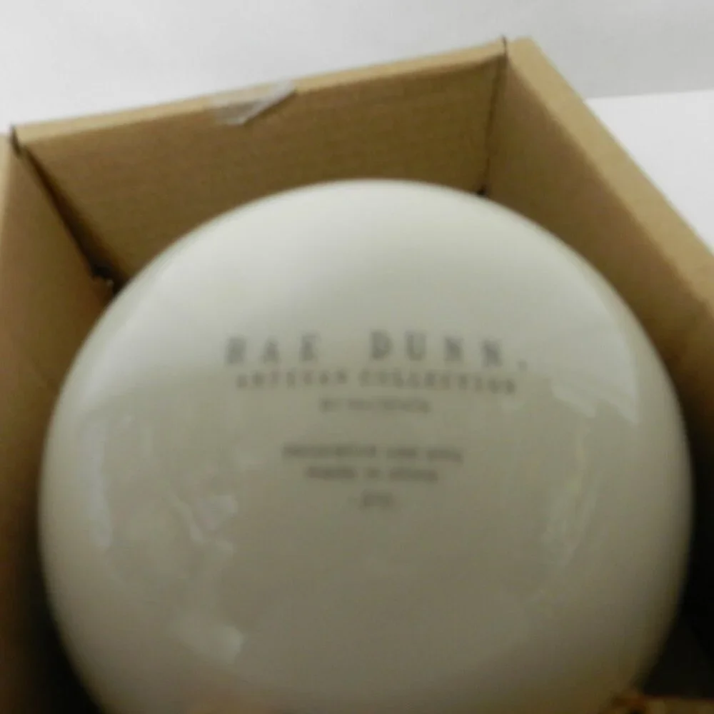 Rae Dunn Christmas Holiday NOEL ceramic large round Ornament 3.5